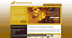Desktop Screenshot of goldsparplaene.com