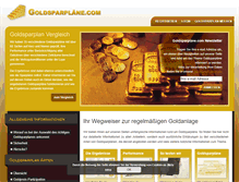 Tablet Screenshot of goldsparplaene.com